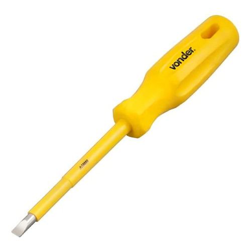 Chave Fenda Isolada 1/8 X 4 Aço Cromo Vanádio Vonder