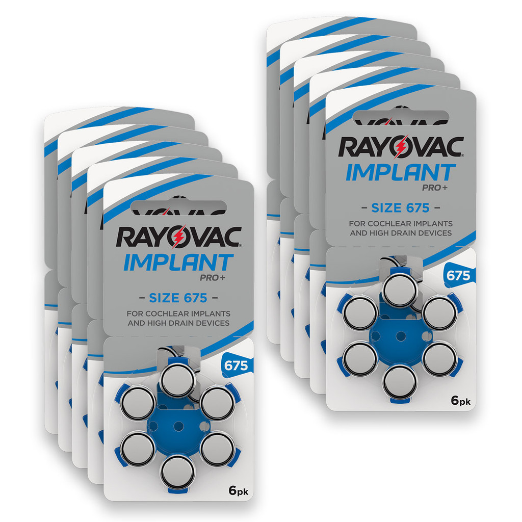 Pilha Auditiva 675 Rayovac Bateria Pr44 Implant Coclear kit 60 unidades