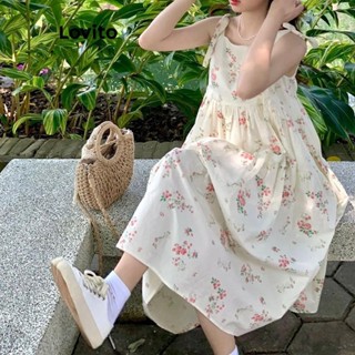 Lovito Vestido Casual Ditsy Floral Com Renda Para Mulheres LNA43094
