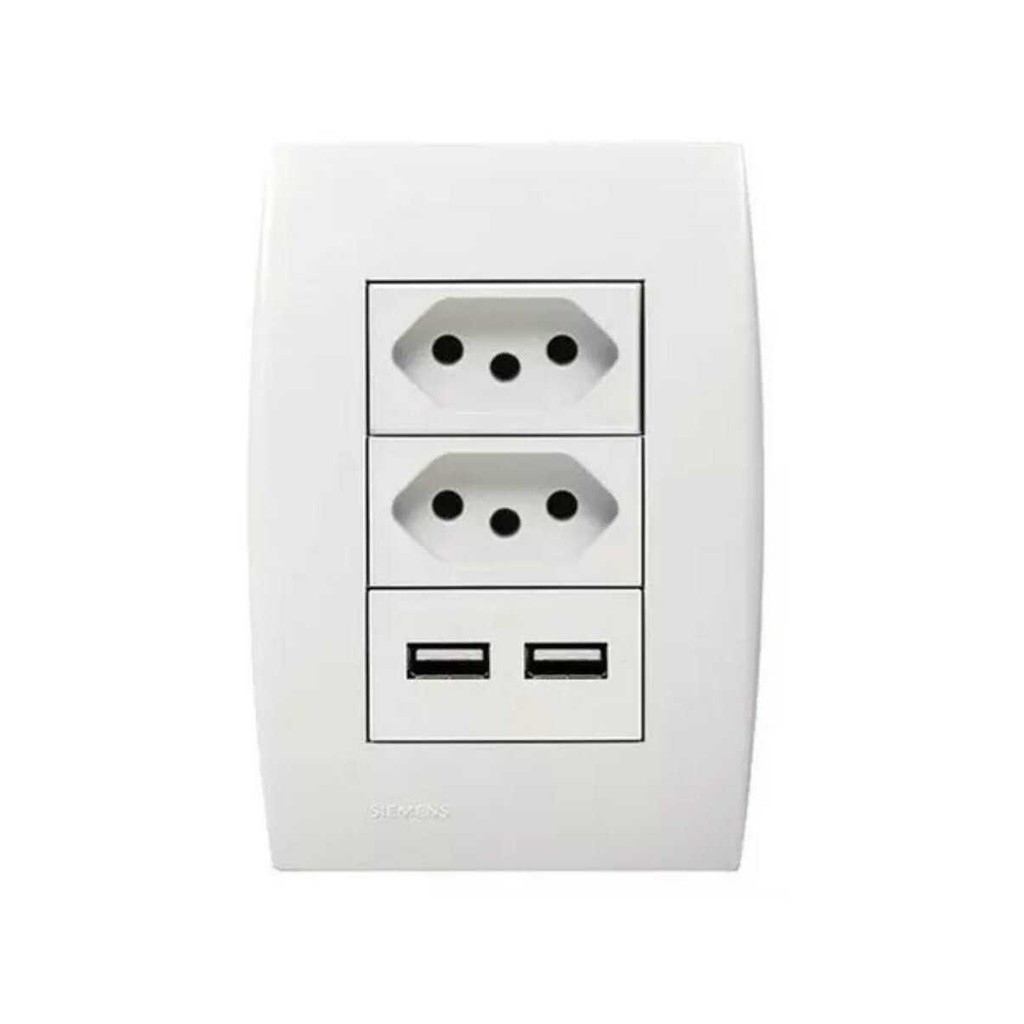 Tomada Duo 2 Usb Carrega Carga Celular Smarthphone Tablet