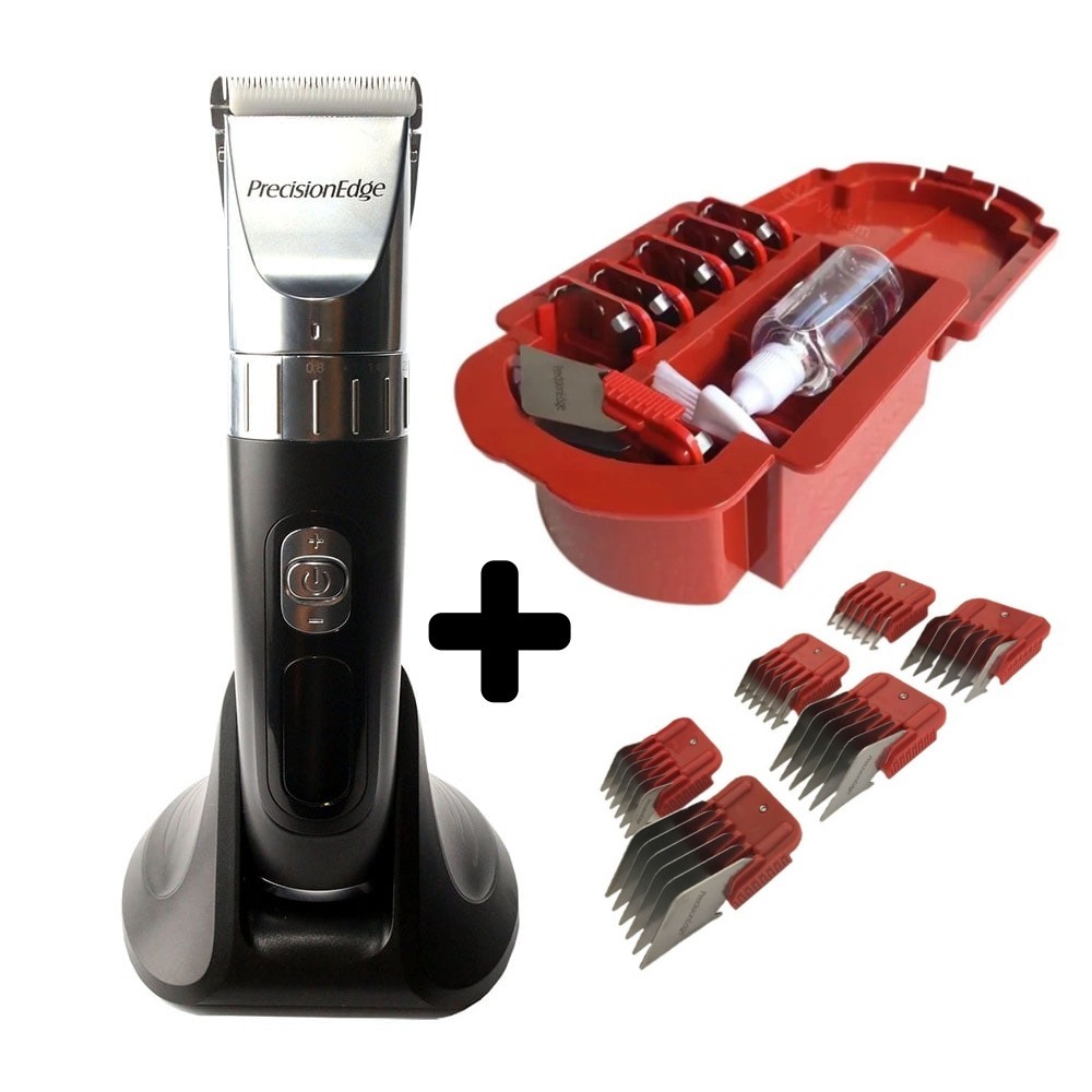 Kit Máquina de Tosa A11s + Pentes Adaptadores Inox Precision Edge Banho Tosa Original