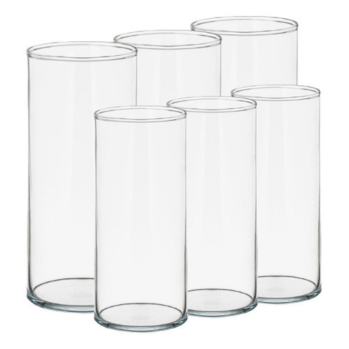 Kit Vaso Tubo Vidro Decorativo Transparente Arranjo em Oferta na Shopee