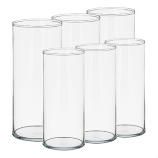 Kit Vaso Tubo Vidro Decorativo Transparente Arranjo em Oferta na Shopee