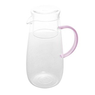 Jarra Wolff Fun de Vidro Borossilicato com Alça Rosa 1,3L