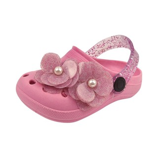 Sandália Infantil Menina Babuche Rosa Glitter