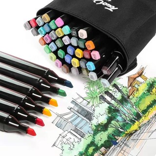 12/24/36/48/60/80 Cores Caneta Marcadora Com Ponta Dupla AQUARELA/ARQUITETURA/DESENHO