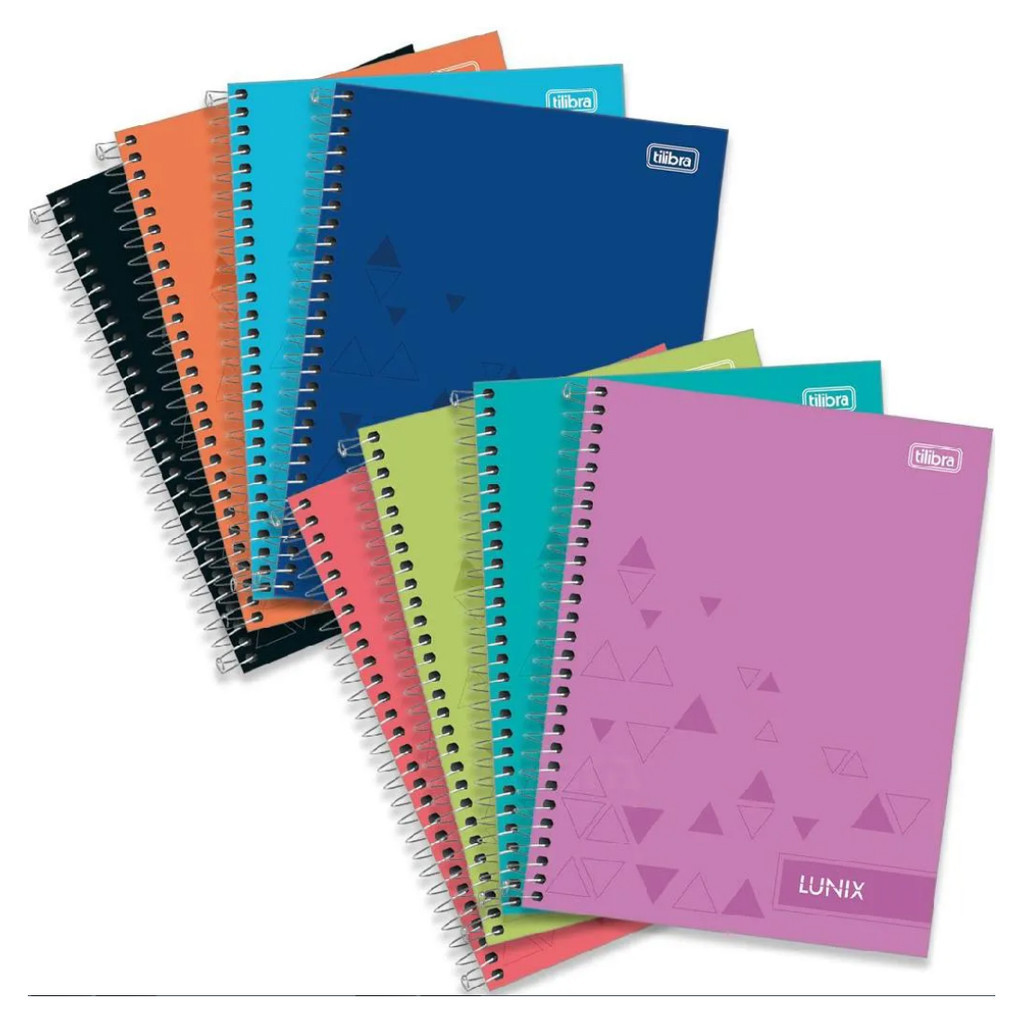 Caderno Colegial COLLEGE Capa Dura Espiral LUNIX 1 Materia A5 Tilibra