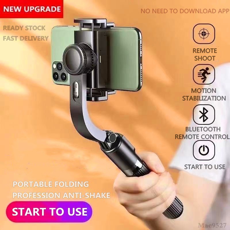 NUOWA Gimbal Estabilizador Bastão De Selfie Tripé Stick TriPod Bluetooth 4.0 Sem Fio L08 em Oferta na Shopee