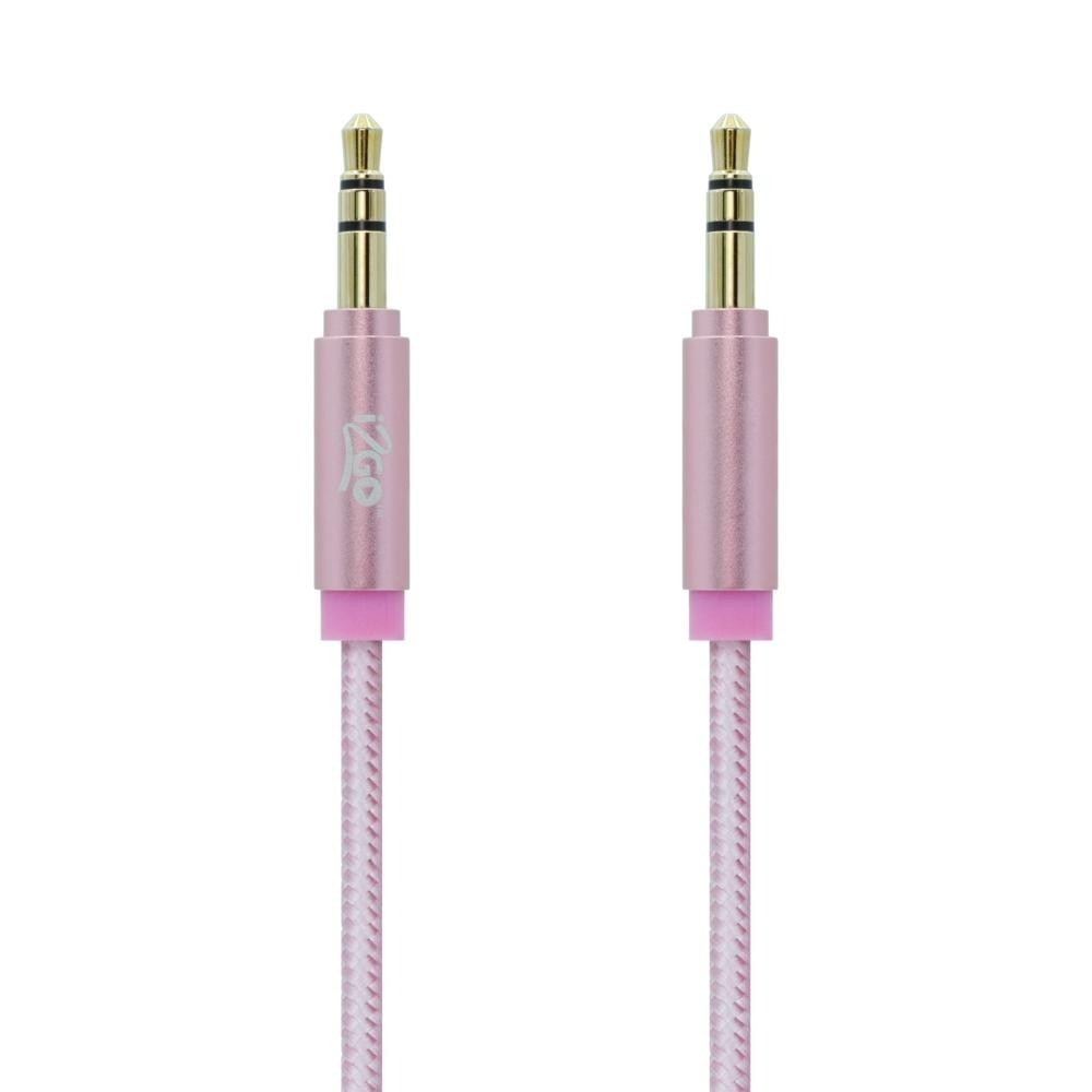 Cabo Auxiliar i2GO 1,5m Nylon Trançado Rosê