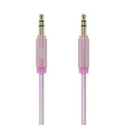 Cabo Auxiliar P2 i2GO 1,5m Nylon ResistenteTrançado Rosê
