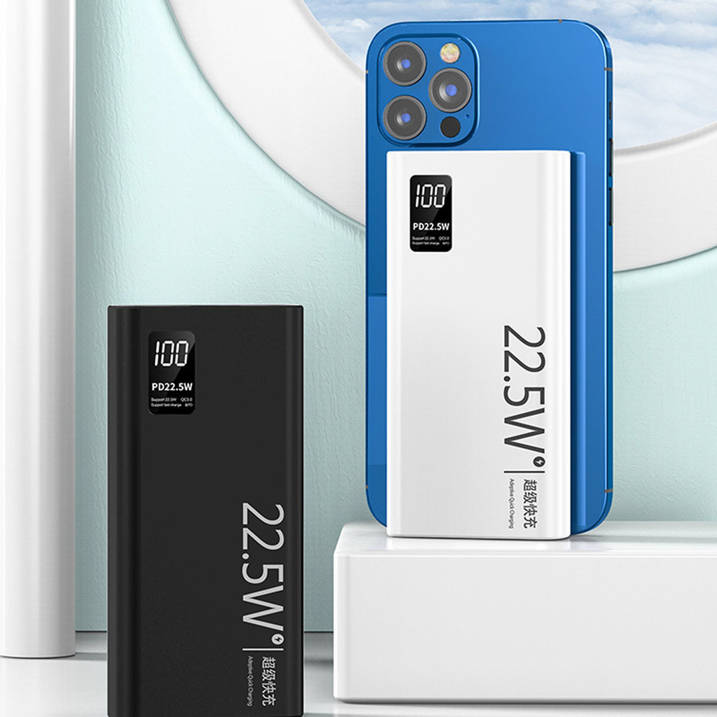 Power Bank 20000mAh 22.5W – Carregador Portátil com Carregamento Rápido e Tela LCD