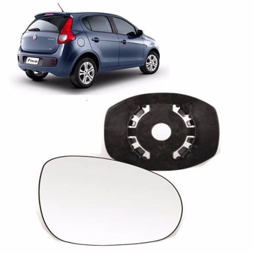 Espelho Lente Retrovisor Convexa C/ Base Fiat Grand Siena 2012 A 2021 novo Palio 2014 a 2019  Lado direito CV011LD