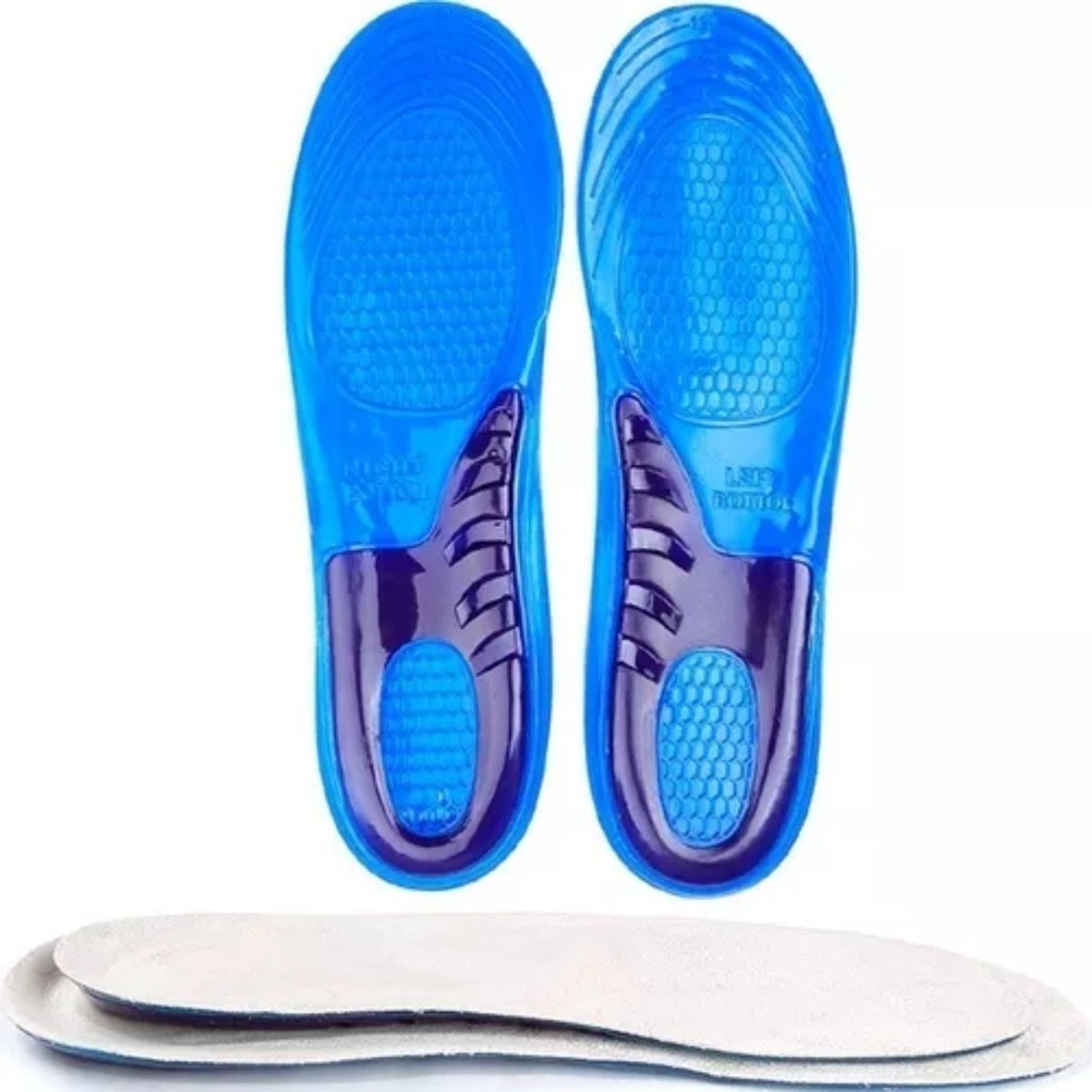 Palmilha Ortopédica Gel de Silicone para Dores nos Pés Anti Impacto para Sapato