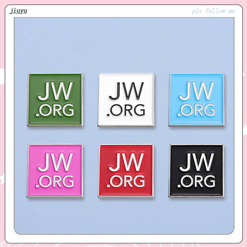 JW.ORG Monograma Crachá De Metal Originalidade Lapela Broche De Ganga Jaqueta Mochila Decoração De Alfinetes Homens Moda Mulher Jóias Presente