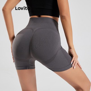 Lovito Sporty Letter Shorts Esportivos Básicos Para Mulheres LNL50186