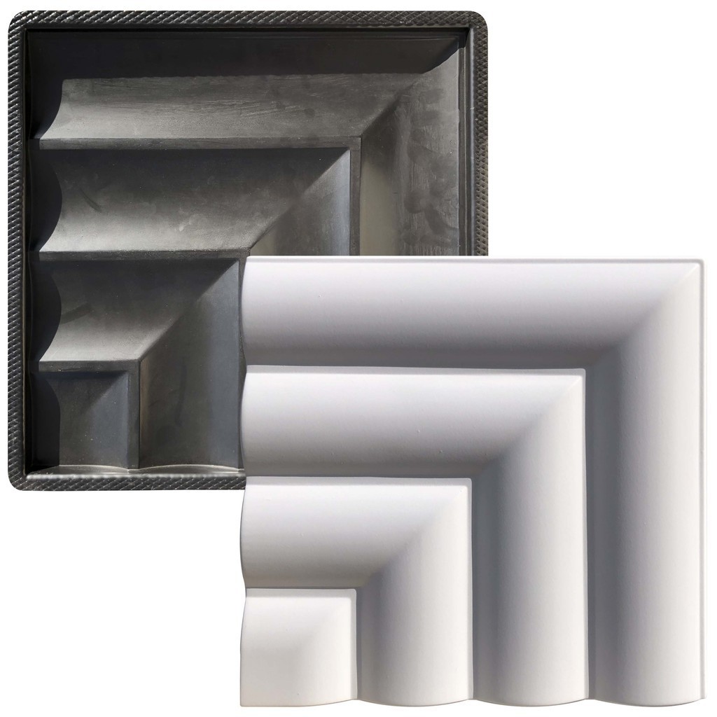 Forma 3D Gesso e Cimento ABS - Cabeceira 40x40