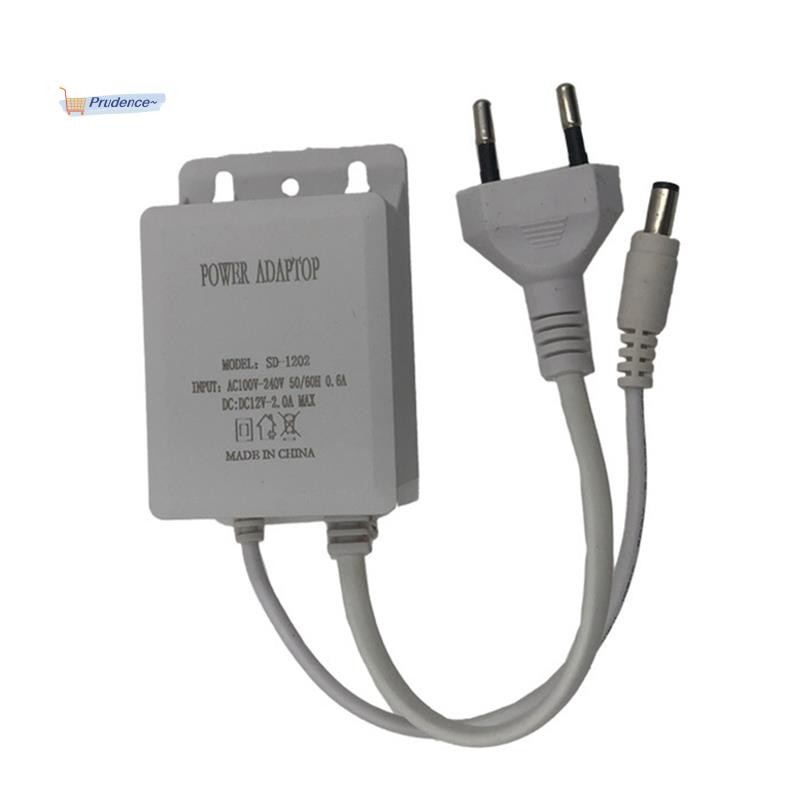 Câmera Adaptadora De Alimentação À Prova D'água 12V 2A E Fonte De Faixa De Luz Com Plugue Ue A em Oferta na Shopee