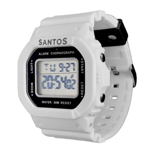 Relógio Santos FC Oficial Digital Esportivo Branco SAN-DIGI1-1 em Oferta na Shopee