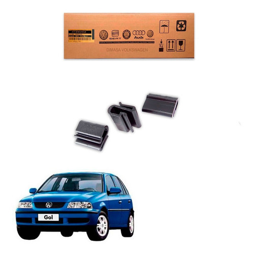 Grampos Tampa Caixa Filtro De Ar Gol G3 Original 3058218951 em Oferta na Shopee
