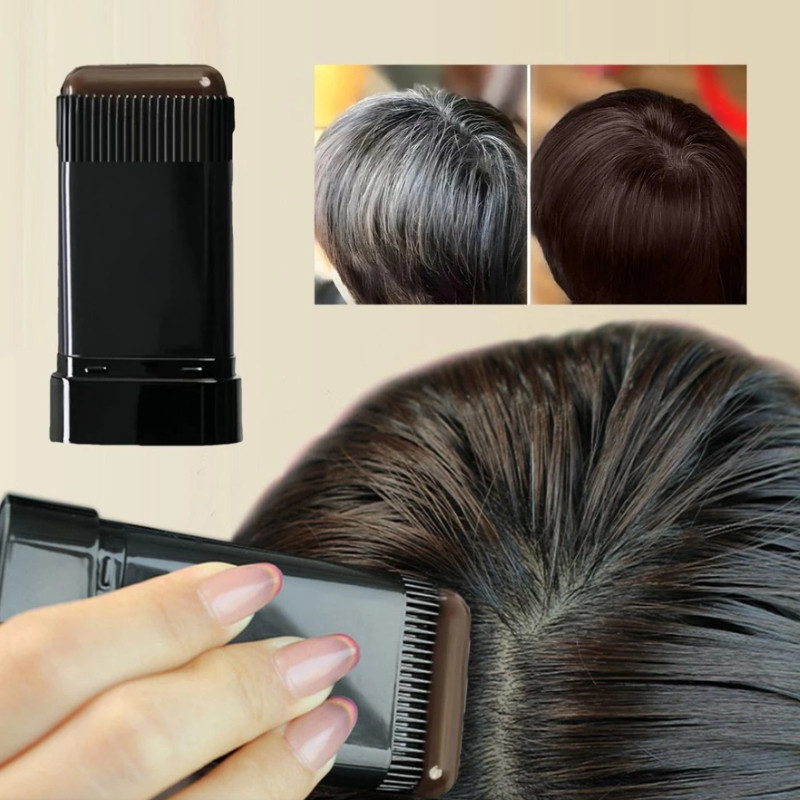 Bastão De Cabelo À Prova D'água E De Suor , Sem Manchas Desbotamento , Cobre Cabelos Grisalhos , Pente Dentado Natural ,