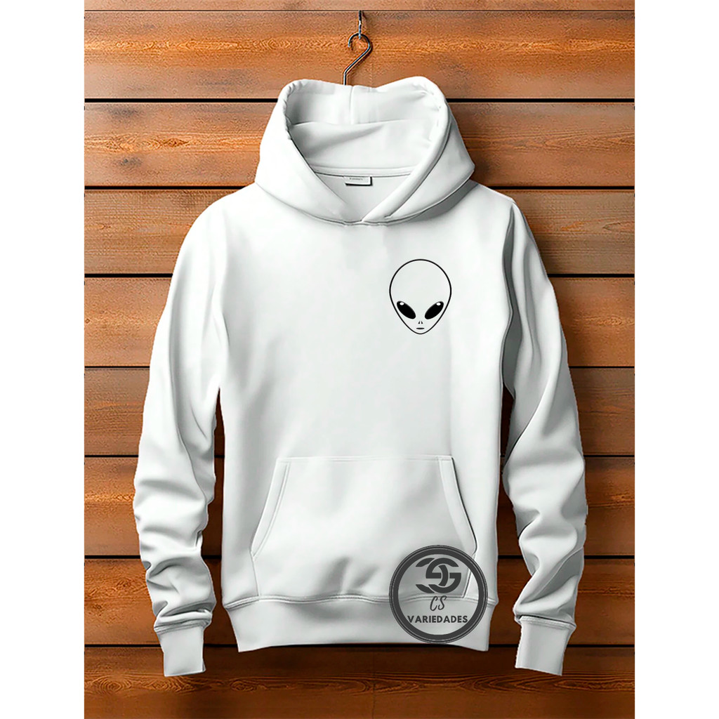 Moletom Canguru Alien Planeta Espaço Escudo Unissex Com Capuz Algodão Flanelado Feminino e Masculino Blusa de frio