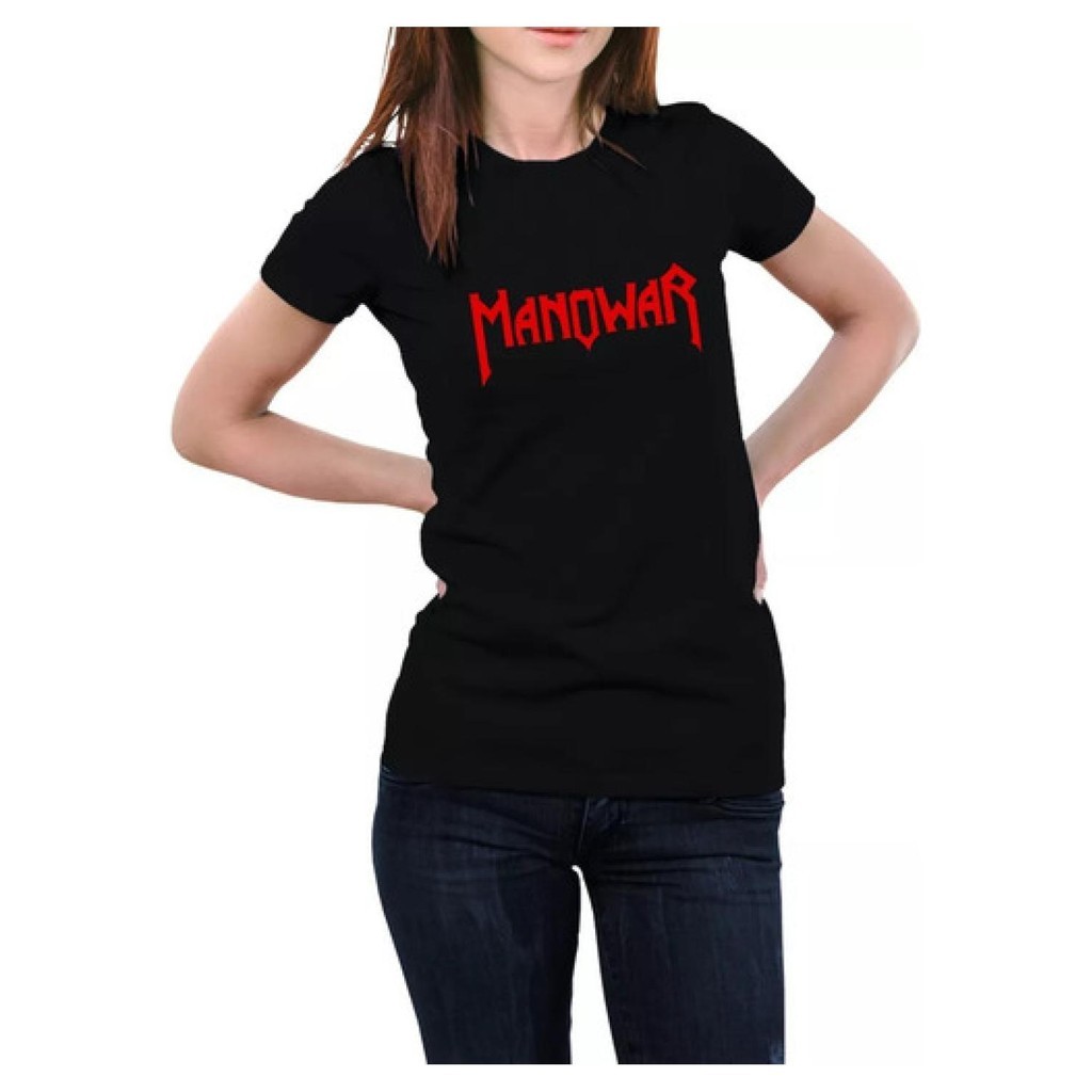Camiseta Babylook Show Banda Manowar Kings Of Metal Heavy