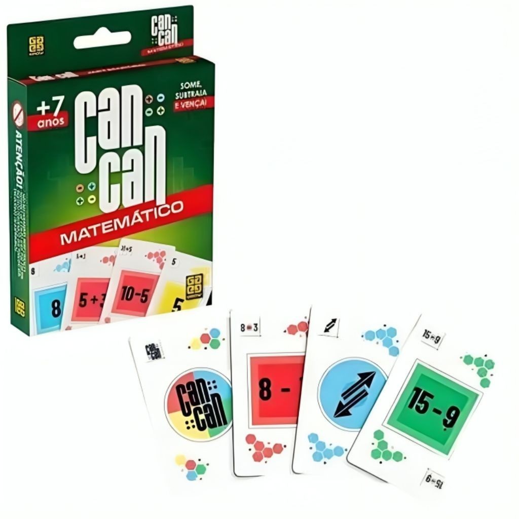 Jogo Cartas Educativo Can Can Matemático 110 Cartas 04549 - Grow em Oferta na Shopee