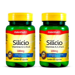 Kit 2 Silício Orgânico + Vitaminas A-C-D-E 60 Cápsulas Maxinutri