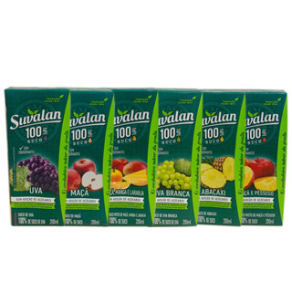 Kit 18 Sucos Suvalan 200ml Sabores Diversos Você Escolhe