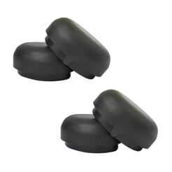Kit 04 Ponteira Tampa Acabamento Estribo Oval Oblongo Preto Abs Universal Reposição