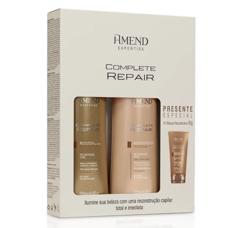 Kit Amend Expertise Shampoo Complete Repair 250ml + Condicionador Complete Repair  Máscara Reconstrut250ml +ora Complete