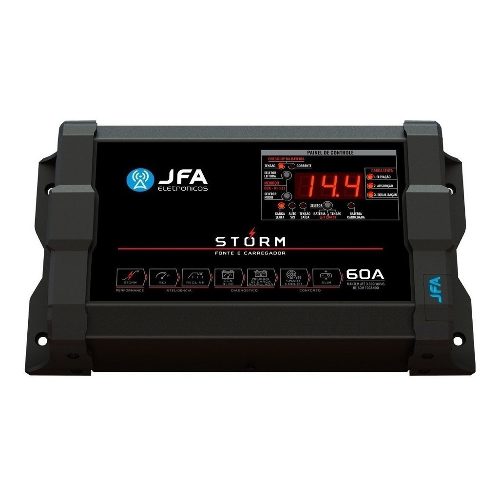 FONTE CARREGADOR DE BATERIA JFA 60A STORM PLUS em Oferta na Shopee
