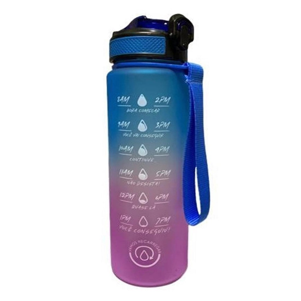 Garrafa De água Motivacional 1000ml Hydratus Water And More Mbfit