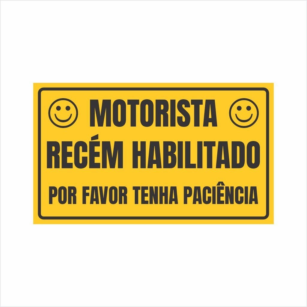 Adesivo Motorista Recém Habilitado Smile em Oferta na Shopee