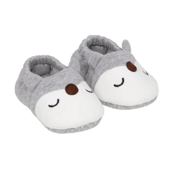 Pantufa Confortável Bebê Raposa Cinza 18 à 24 Meses 17022 Buba