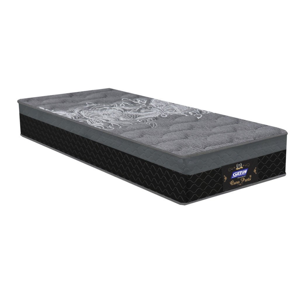 Colchão Mola Ouro Preto 88x188cm Gazin em Oferta na Shopee