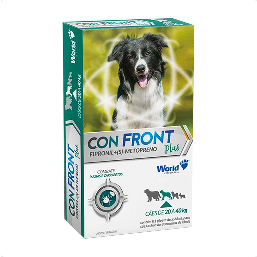 ConFront Plus Antipulgas para Cães de 20 a 40Kg - 1 Pipeta de 2,68ml em Oferta na Shopee