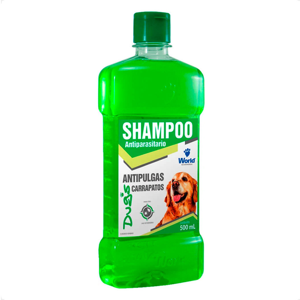 Shampoo Antiparasitário World Veterinária Dug's para Cães - 500ml - Pets