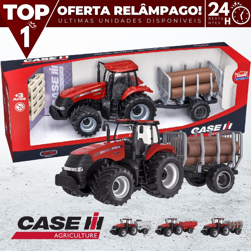 Brinquedo Trator Tratorzinho Menino Agricultura Colecionável Faz de Contas Fazenda Agro