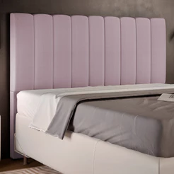 Cabeceira Cama Box Queen 160 cm Dália W01 Suede Rosê - Lyam Decor