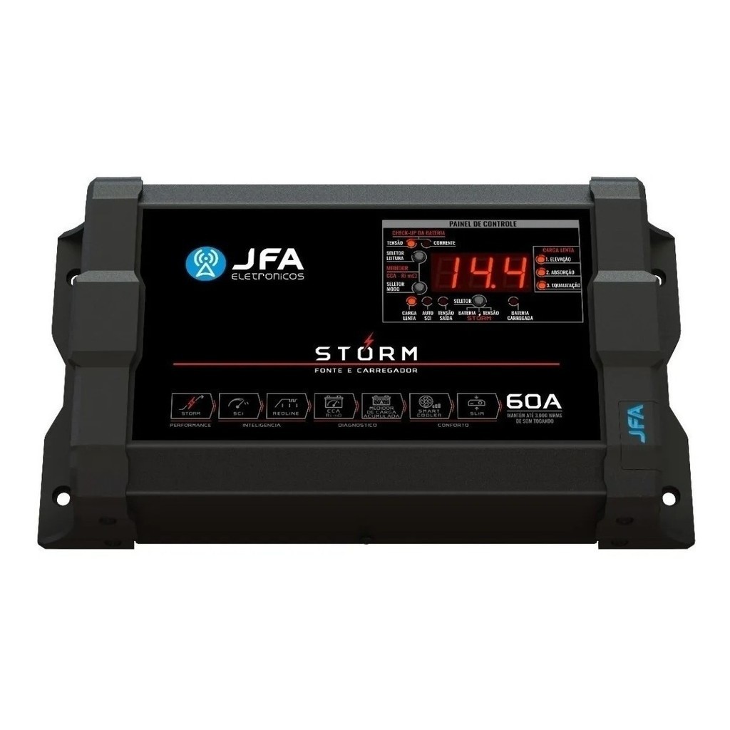 Fonte Automotiva Carregador Jfa 60a Sci Bivolt Automático