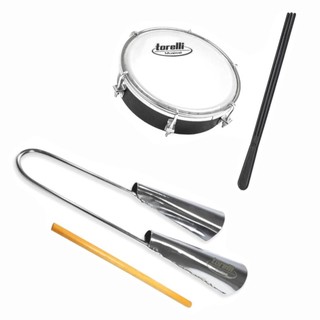 Kit Tamborim e Agogô Torelli Instrumento de Samba