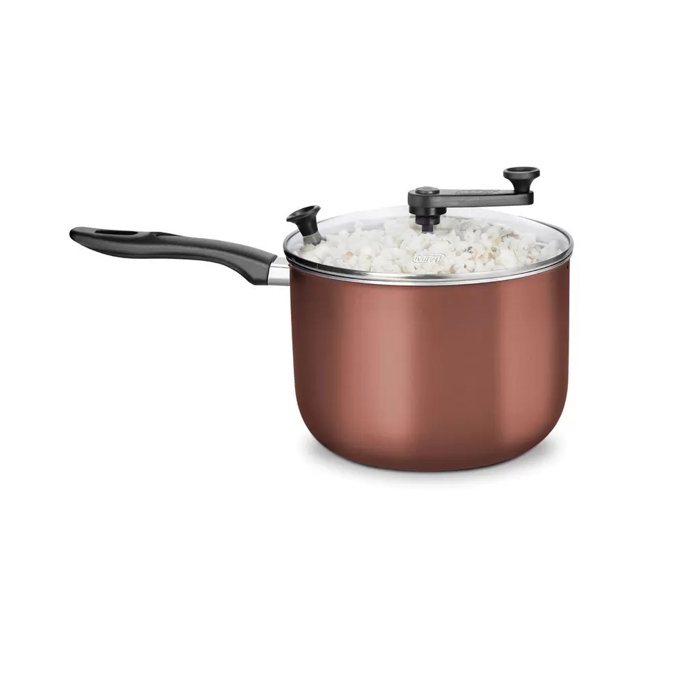 Pipoqueira Mta Antiaderente 4,8L Tampa Vidro Pipoca Doce/Sal