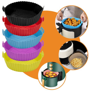 Forma Air Fryer Silicone Antiaderente Reutilizável Para Fritadeira Microondas Assadeira Forno Bandeja Cesta Cestinha Forminha 20cm em Oferta na Shopee