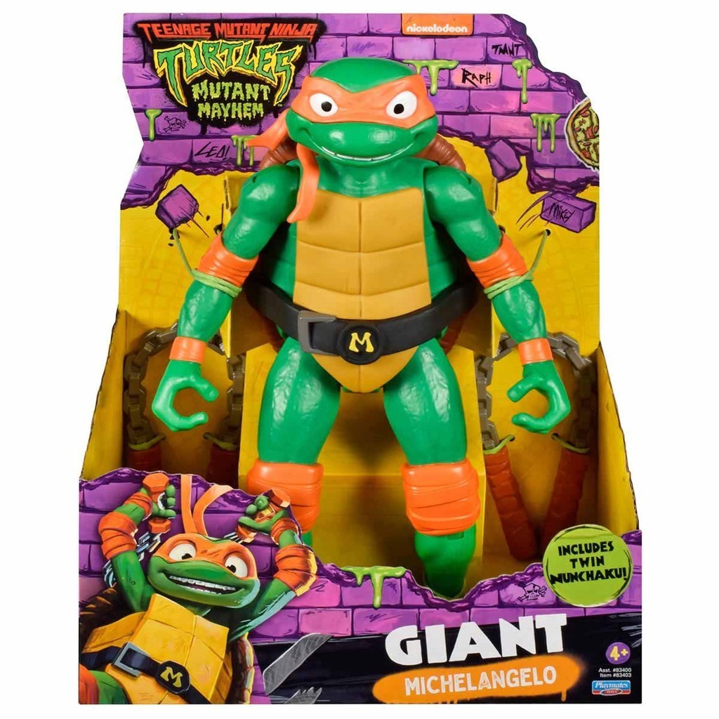 Boneco Gigante Michelangelo de 30cm - As Tartarugas Ninja