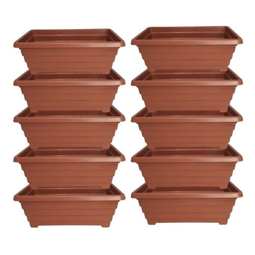 Kit 10 Mini Jardineiras para Plantas 20x8 Floreira Terracota
