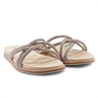 Sandália Papete Beira Rio Tiras De Strass Feminina 100% Original Com Nota Fiscal e Garantia em Oferta na Shopee