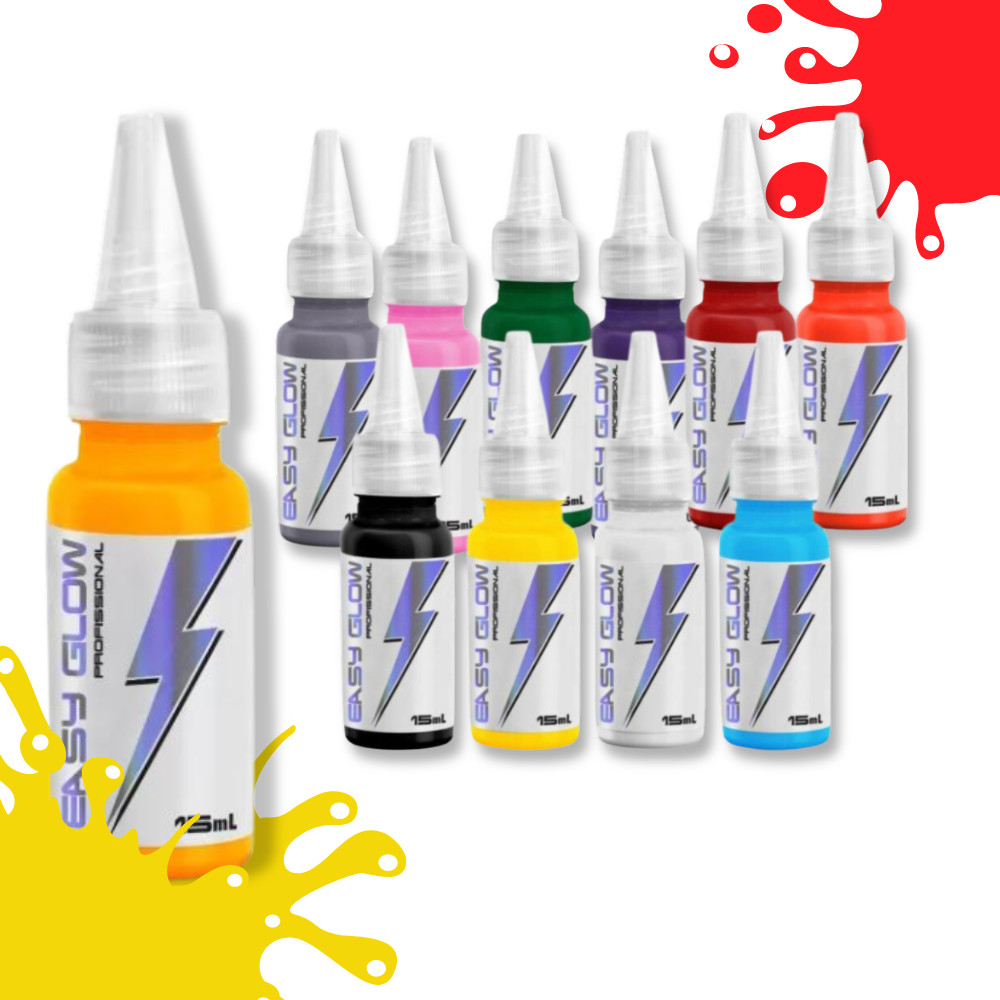 Tintas Tattoo Tatuagem Eletric Ink Easy Glow Colors Para Tatuagem Tattoo 15ml