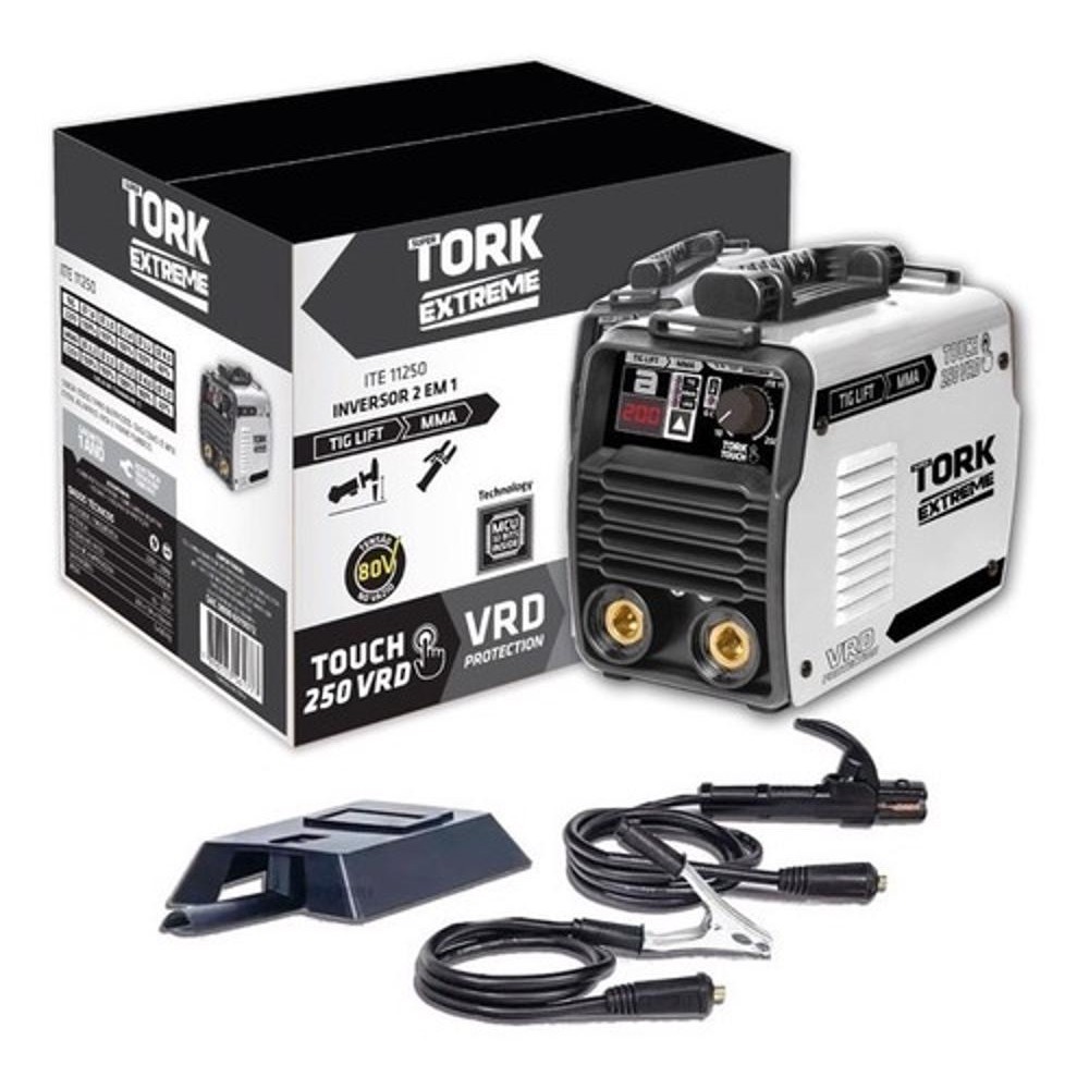 Solda Inversora 2 em 1 Tig + Eletrodo ITE-11250 250A Super Tork 220V