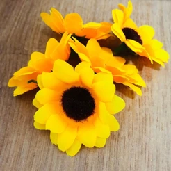 Flor De Mini Girassol Artificial Pacote Com 100 Flores